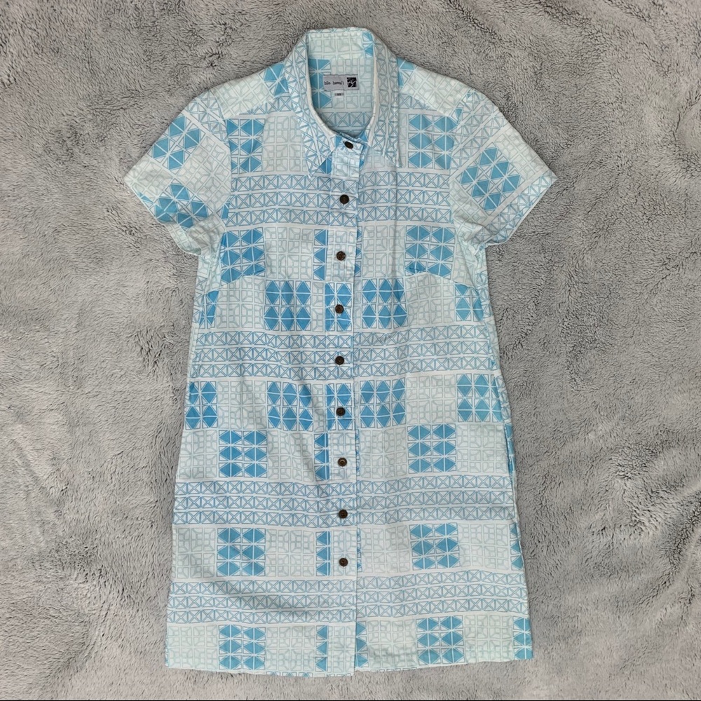 Sig Zane Button Front Short Sleeve Dress